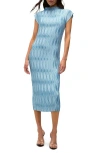 Veronica Beard Gramercy Midi Dress In Blue Sky