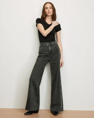 Veronica Beard Grant Studded Wide-leg Jean In Tornado