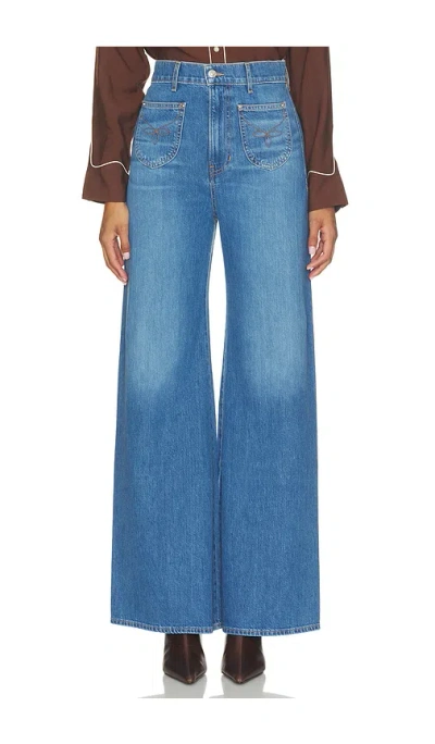 Veronica Beard Grant Western Stitch Jeans In Blue