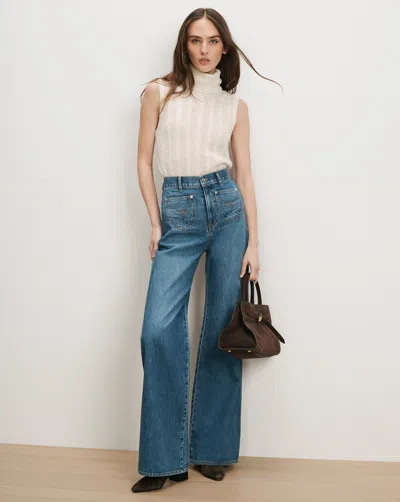 Veronica Beard Grant Wide-leg Jean In Wanderer