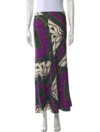 Pre-owned Veronica Beard Graphic Print Long Skirt In Multi