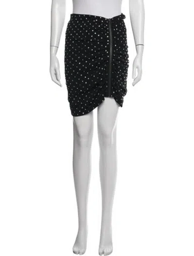 Pre-owned Veronica Beard Graphic Print Mini Skirt In Black