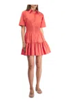 Veronica Beard Greta Dress In Persimmon In Red