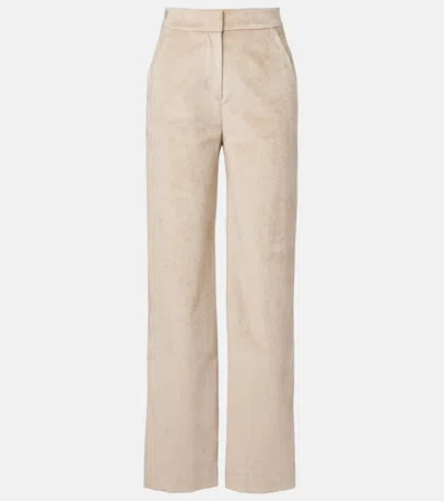 Veronica Beard Grigore Cotton-blend Corduroy Wide-leg Pants In Brown