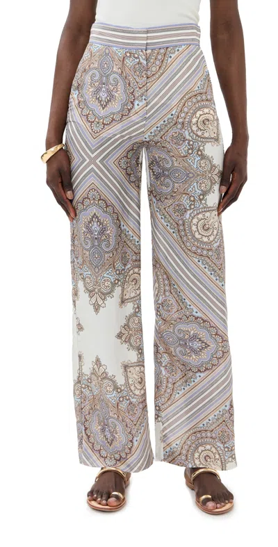 Veronica Beard Grigore Pants Stone Khaki Multi