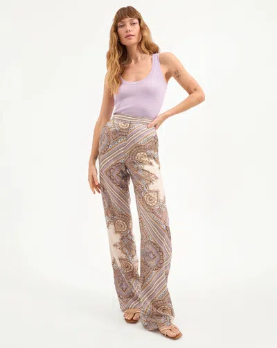 Veronica Beard Grigore Silk Pant In Brown