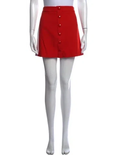 Pre-owned Veronica Beard Grosgrain Trim Mini Skirt In Orange