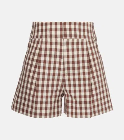 Veronica Beard Haina Gingham Seersucker Shorts