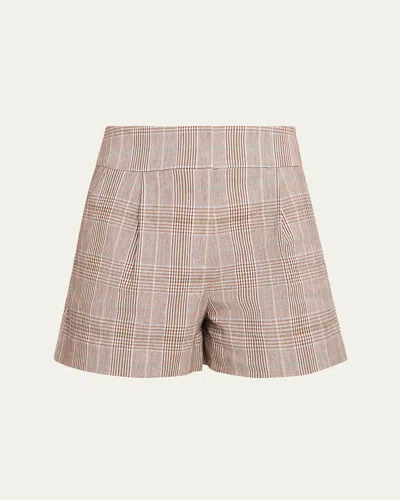 Veronica Beard Haina Pleated Shorts In Neutral