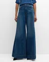 Veronica Beard Haizley High Waist Extra Wide Leg Jeans In Blue