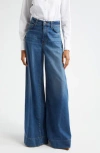 Shop Veronica Beard Haizley High Waist Extra Wide Leg Jeans In Bandit
