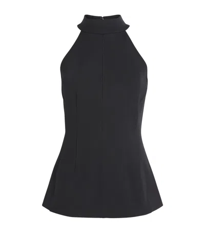 Veronica Beard Halterneck Johanne Top In Black