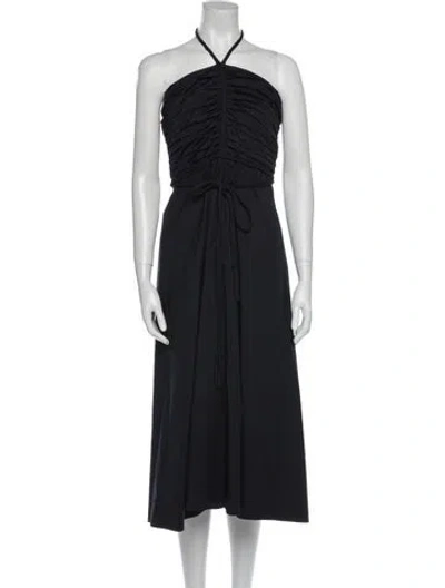 Pre-owned Veronica Beard Halterneck Knee-length Dress In Blue