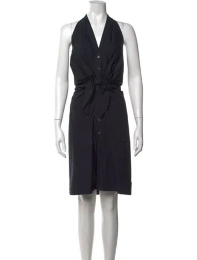 Pre-owned Veronica Beard Halterneck Knee-length Dress In Blue