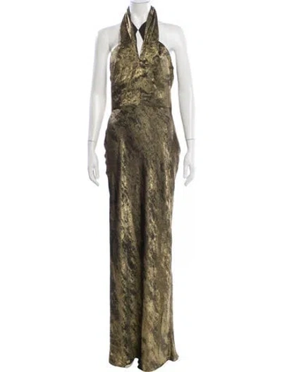 Pre-owned Veronica Beard Halterneck Long Dress