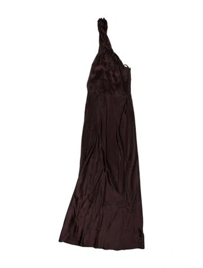 Pre-owned Veronica Beard Halterneck Long Dress In Brown
