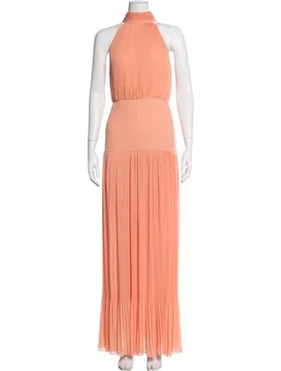 Pre-owned Veronica Beard Halterneck Long Dress In Neutrals