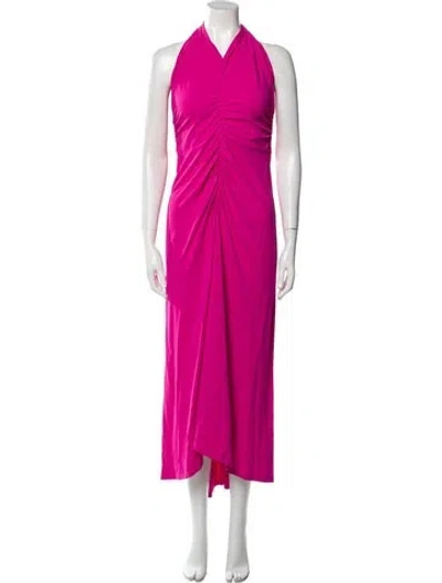 Pre-owned Veronica Beard Halterneck Long Dress In Pink