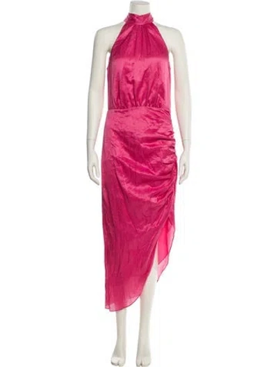 Pre-owned Veronica Beard Halterneck Long Dress In Pink