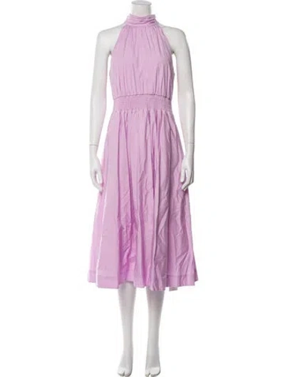 Pre-owned Veronica Beard Halterneck Long Dress In Purple