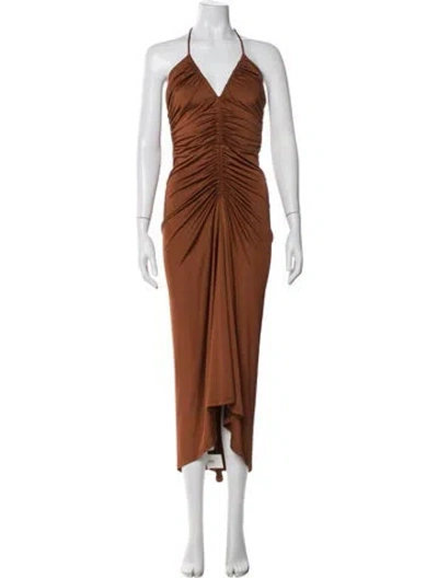 Pre-owned Veronica Beard Halterneck Midi Length Dress In Multi