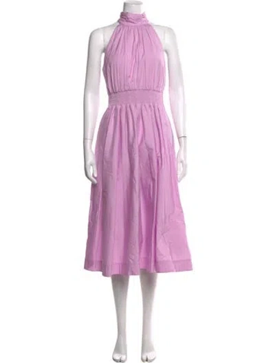 Pre-owned Veronica Beard Halterneck Midi Length Dress In Purple