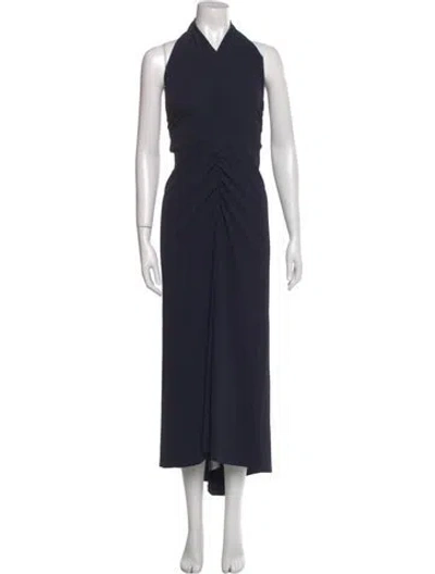 Pre-owned Veronica Beard Halterneck Midi Length Dress W/ Tags In Blue