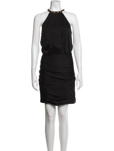 Pre-owned Veronica Beard Halterneck Mini Dress W/ Tags In Black