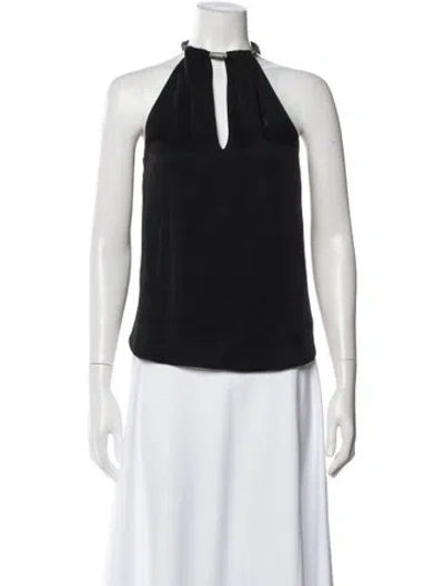 Pre-owned Veronica Beard Halterneck Sleeveless Top In Black