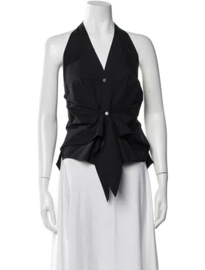 Pre-owned Veronica Beard Halterneck Sleeveless Top In Blue