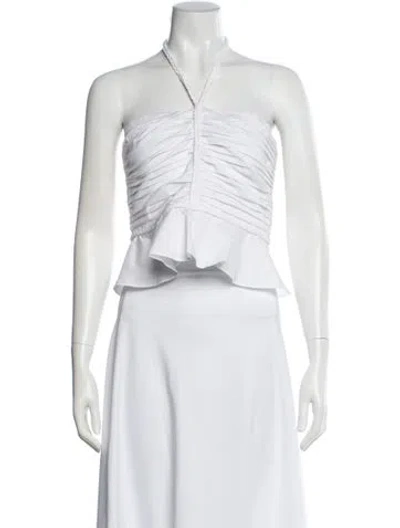 Pre-owned Veronica Beard Halterneck Sleeveless Top W/ Tags In White