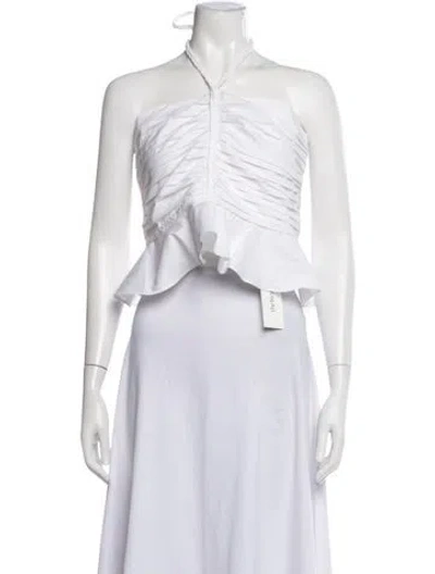 Pre-owned Veronica Beard Halterneck Sleeveless Top W/ Tags In White
