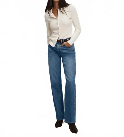 Veronica Beard Harley Arc-leg Jeans In Rebel Blue