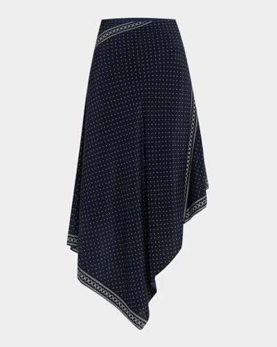 VERONICA BEARD HARTLEY ASYMMETRIC SILK SKIRT