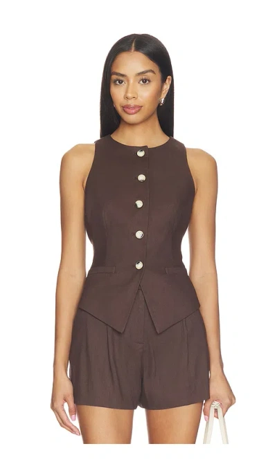 Veronica Beard Hartwell Vest In Brown