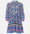 Veronica Beard Hawken Mixed Floral Silk Minidress In Multicoloured
