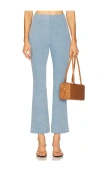 Veronica Beard Flared Hawthorne Trousers In Blue