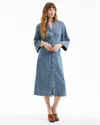 Veronica Beard Haydon Denim Midi Shirtdress In Blue