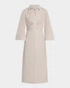 Veronica Beard Haydon Stripe Shirtdress In White