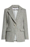 Veronica Beard Healy Donegal Tweed Dickey Jacket In Gray