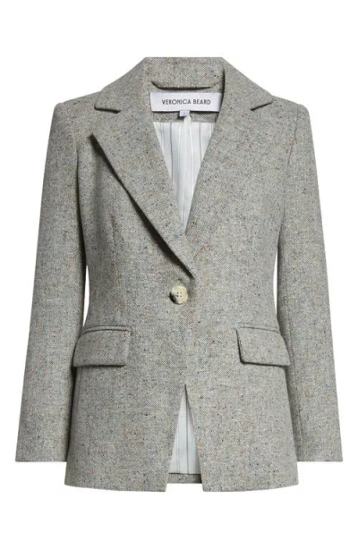 Veronica Beard Healy Donegal Tweed Dickey Jacket In Gray
