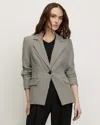 Veronica Beard Healy Houndstooth Single-breasted Blazer In Navy Multi
