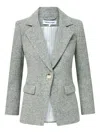 Veronica Beard Healy Donegal Tweed Dickey Jacket In Gray