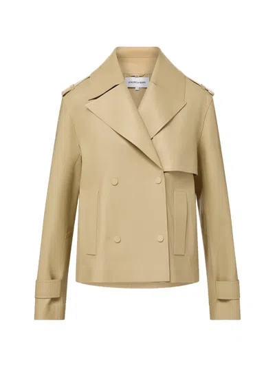 Veronica Beard Heathcliff Cropped Trench Coat In Neutral