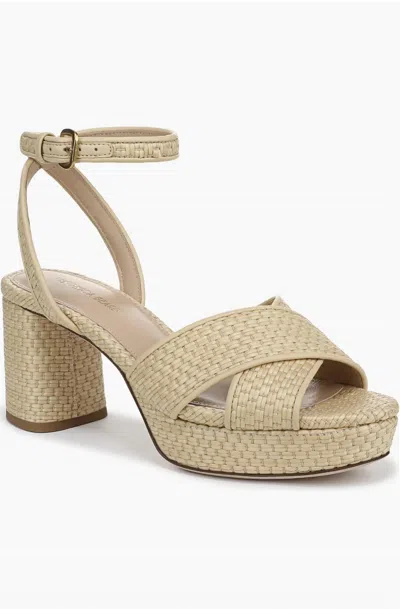 Veronica Beard Heeled Espardrille Sandals In Natural In White
