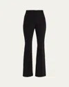 Veronica Beard Hibiscus Black Stretch-twill Trousers In Black
