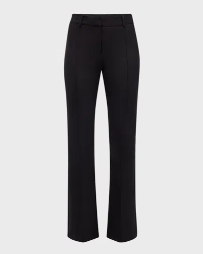 Veronica Beard Zip-back Scuba Trousers In Black