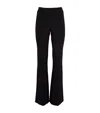 Veronica Beard Komi High-rise Linen-blend Flared Pants In Black