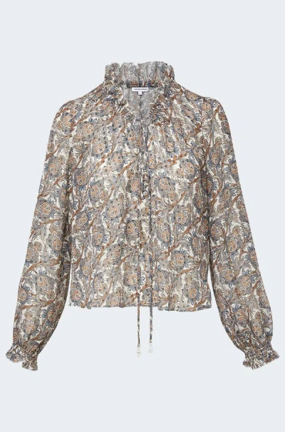 Veronica Beard Hickory Blouse In Multi