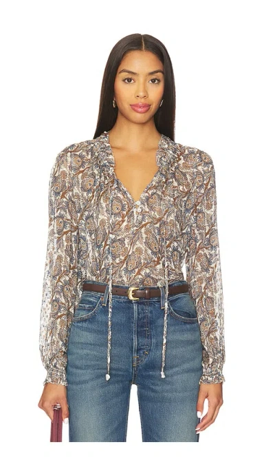 Veronica Beard Hickory Blouse In Neutral